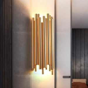 Gold Aluminum Brubeck LED Wall Lamp