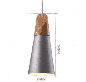 Connell kegelvormige houtachtige hanglamp