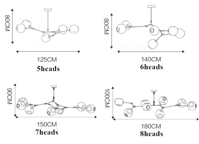 LUXUS Contemporary Chandelier Lamp