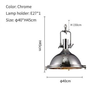 Industrial Country Metal Pendant Light