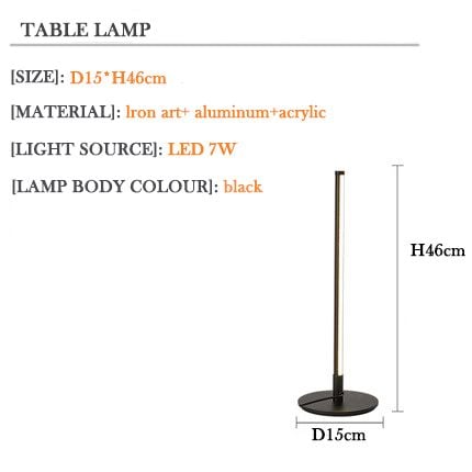 Lineær LED bordlampe