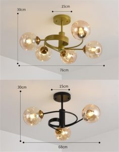 Lampe à suspension LED à combinaison de globe
