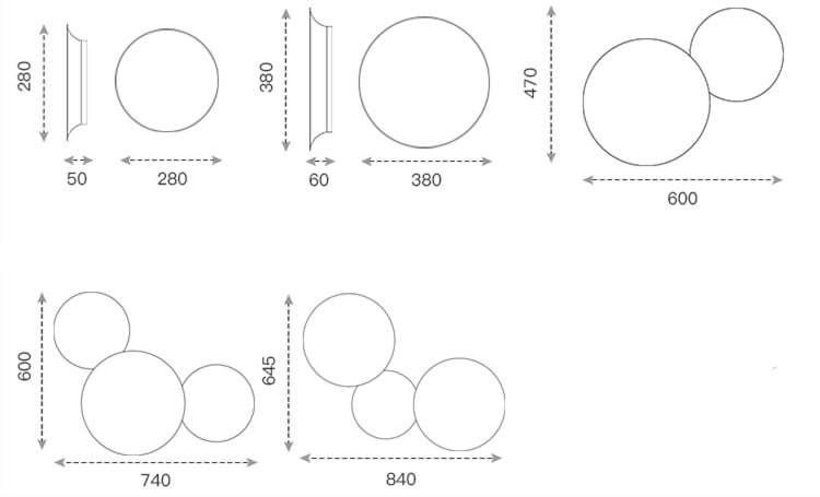 Modern Circle LED Vägglampa