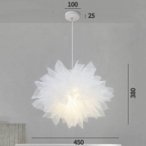 LED Pendellampa i vit bomull