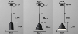 Minimalistyczna lampa wisząca makaronik