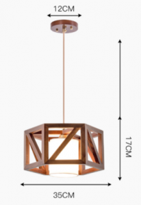 Lantern Wooden Pendant Light