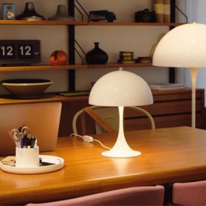 Lampa stołowa w stylu vintage z grzybami