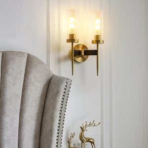 Glass Candlestick Wall Sconce